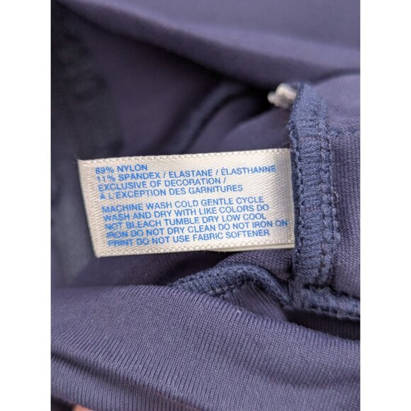 Y2K GAP Body Track Suit Jacket Size L Full Zip Stretch Gym Activewear Yoga Blue - Picture 11 of 11